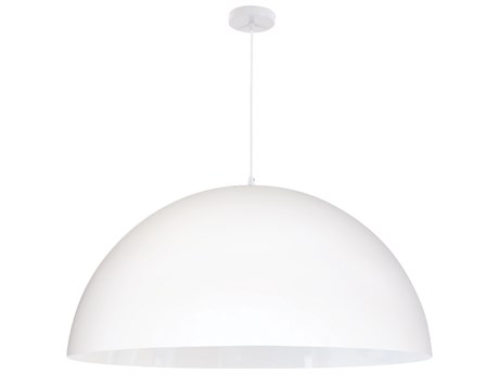 Dainolite Ofelia 1-Light Matte White Dome Pendant