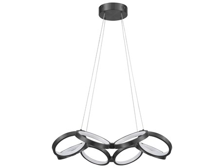 Dainolite Philo 1-Light Matte Black Geometric Chandelier
