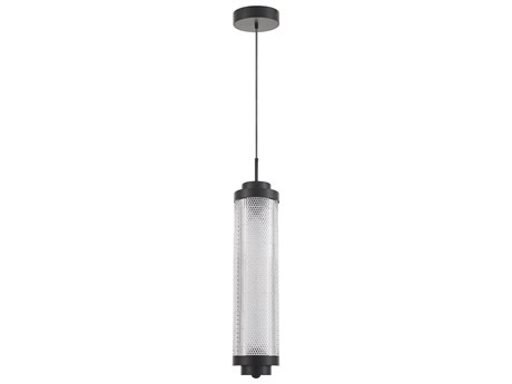 Dainolite Peri 1-Light Matte Black Cylinder Mini Pendant
