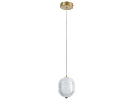 Dainolite Peri 1-Light Aged Brass Mini Pendant