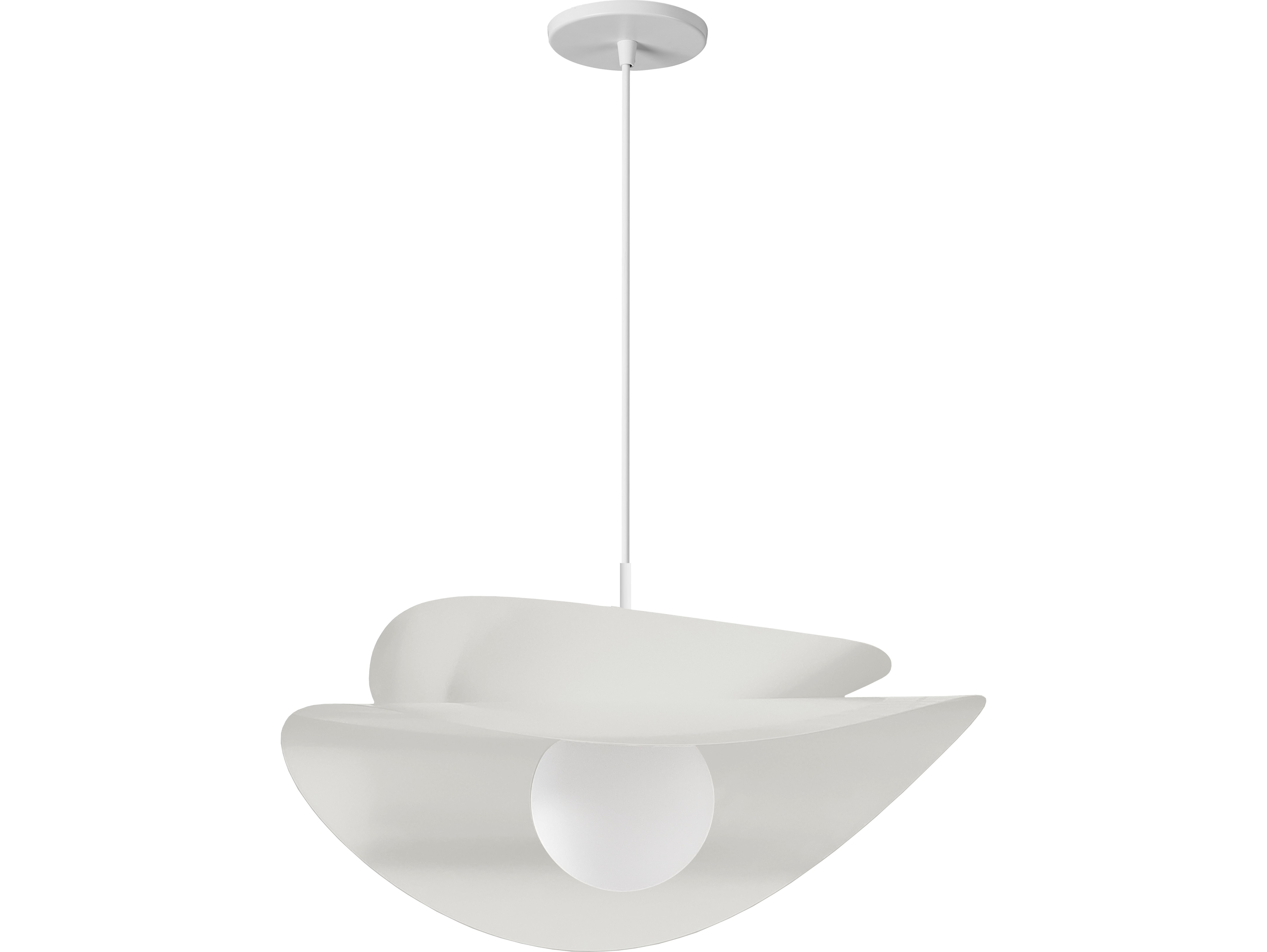 Dainolite PVN-2015LEDP-MW Paven LED 20 inch Matte White Pendant Ceiling Light
