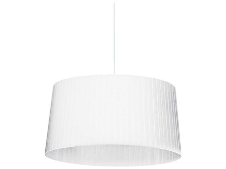 Dainolite Ramira 1-Light Matte White Drum Pendant