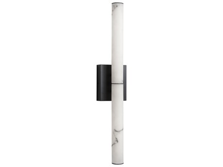 Dainolite Reuben 1-Light White Matte Black Wall Sconce