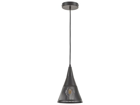 Dainolite Rebecca 1-Light Matte Black Mini Pendant