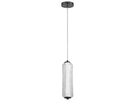 Dainolite Ramona 1-Light Matte Black Cylinder Mini Pendant