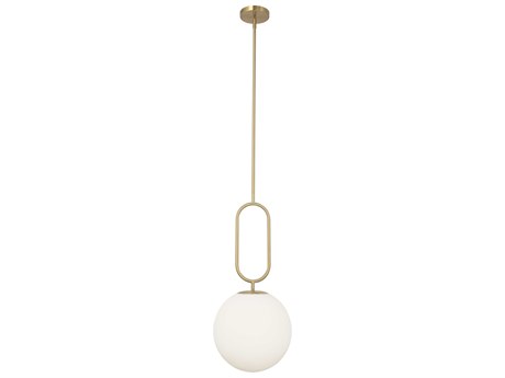 Dainolite Simone 1-Light Aged Brass Globe Mini Pendant