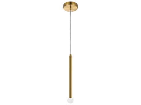 Dainolite Sanya 1-Light Aged Brass Linear Mini Pendant
