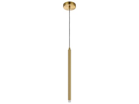 Dainolite Sanya 1-Light Aged Brass Linear Mini Pendant
