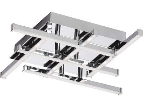 Dainolite Summit 6-Light Polished Chrome Geometric Linear Flush Mount