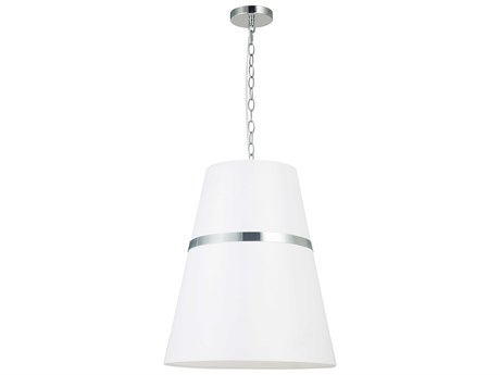 Dainolite Symphony 3-Light Polished Chrome White Drum Pendant