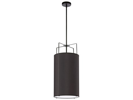 Dainolite Trapezoid 4-Light Black Cylinder Mini Pendant