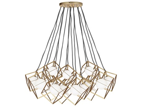 Dainolite Thomson 16-Light Gold Geometric Pendant