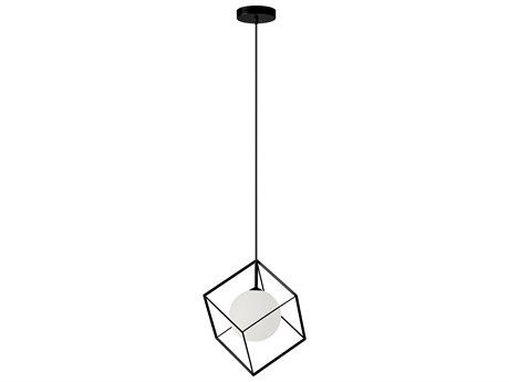 Dainolite Thomson 1-Light Matte Black Geometric Mini Pendant