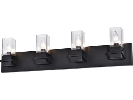 Dainolite Veronica 4-Light Matte Black Vanity Light