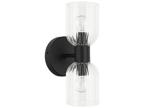 Dainolite Vienna 2-Light Matte Black Wall Sconce