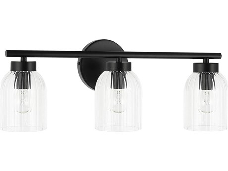 Dainolite Vienna 3-Light Matte Black Vanity Light