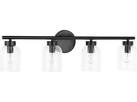 Dainolite Vienna 4-Light Matte Black Vanity Light