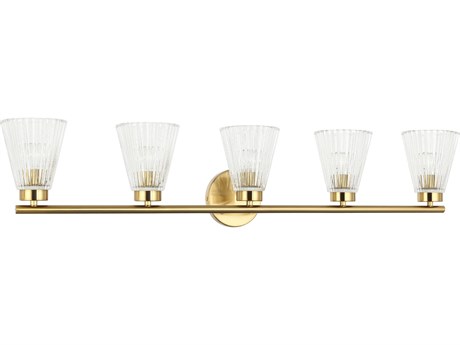 Dainolite Vienna 5-Light Aged Brass Vanity Light