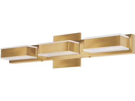 Dainolite Viola 3-Light Aged Brass Vanity Light
