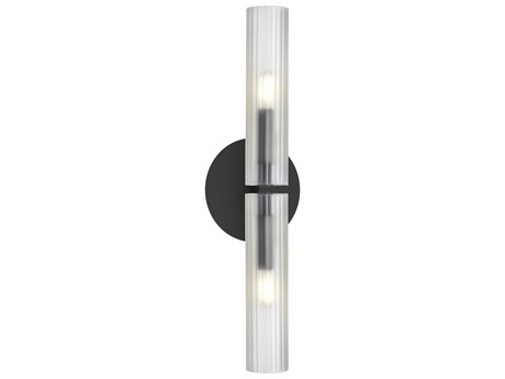 Dainolite Wand 2-Light Matte Black Wall Sconce