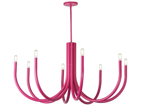 Dainolite Wand 8-Light Pink Candelabra Chandelier