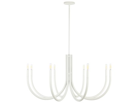 Dainolite Wand 8-Light Sandy White Candelabra Chandelier