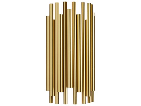 Dainolite Weslyn 2-Light Aged Brass Matte Black Wall Sconce