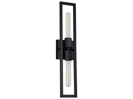 Dainolite Wisteria 2-Light Matte Black Wall Sconce