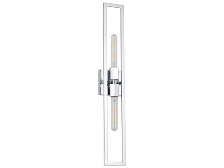 Dainolite Wisteria 2-Light Polished Chrome Wall Sconce
