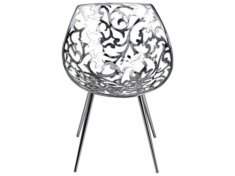 Driade Miss Lacy By Phillippe Starck Silver Accent Chair