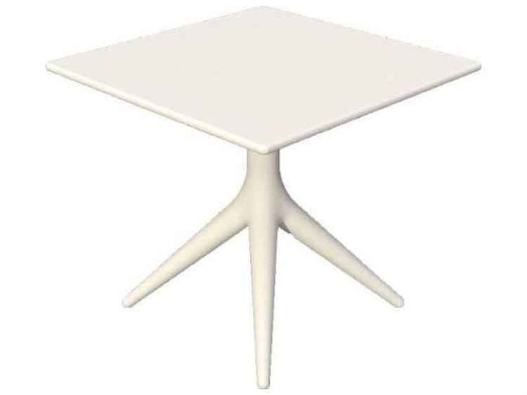 Driade Outdoor Quick Ship App Polypropylene 31.4'' Square Dining Table in White