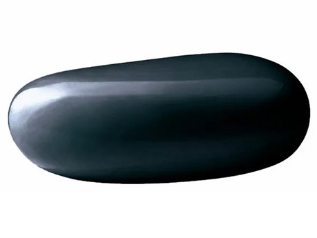 Driade Koishi Fiberglass Glossy Anthracite Gray 44.8''W x 35.4''D Coffee Table