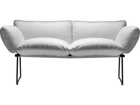 Driade Elisa Acrylic Cipro/Cataphoresis Steel Cushion Two-Seater Sofa