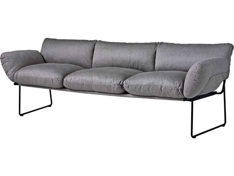 Driade Elisa Acrylic Cipro/Cataphoresis Steel Cushion Three-Seater Sofa