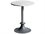 Driade Outdoor Lord Yi Aluminum 23.6'' Round Marquina Marble Top Bistro Table in Black/Anthracite Grey  DRID17131VB48