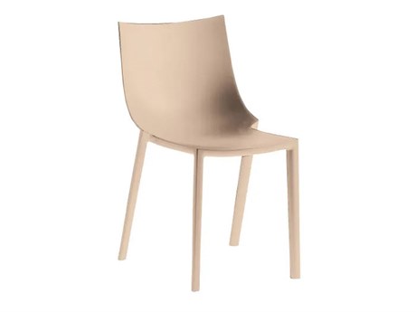 Driade Outdoor Bo By Philippe Polypropylene Stackable Dining Arm Chair in Face Powder