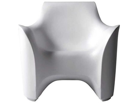 Driade Outdoor Quick Ship Tokyo-pop Monobloc Lounge Chair in White