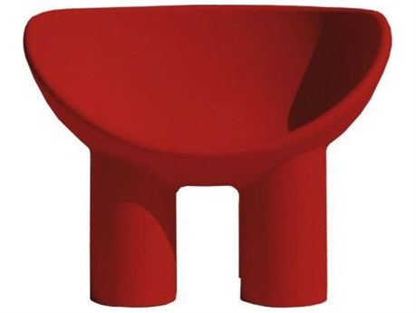 Driade Outdoor Roly Poly Polyethylene Lounge Chair in Red Brick