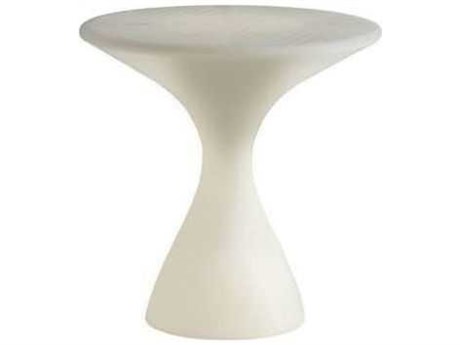 Driade Outdoor Quick Ship Kissi Kissi Polyethylene 28'' Round Dining Table in White