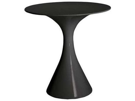 Driade Outdoor Quick Ship Kissi Kissi Polyethylene 28'' Round Dining Table in Anthracite Grey