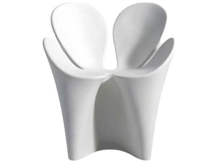 Driade Outdoor Quick Ship Clover Polyethylene Lounge Chair in White