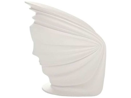 Driade Outdoor Modesty Veiled Polyethylene Monobloc Lounge Chair in White