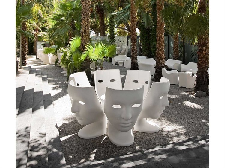 Driade Nemo Polyethylene Monobloc Lounge Set in White