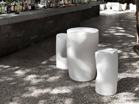 Driade Outdoor Tokyo-Pop Polyethylene Monobloc Bar Set in White