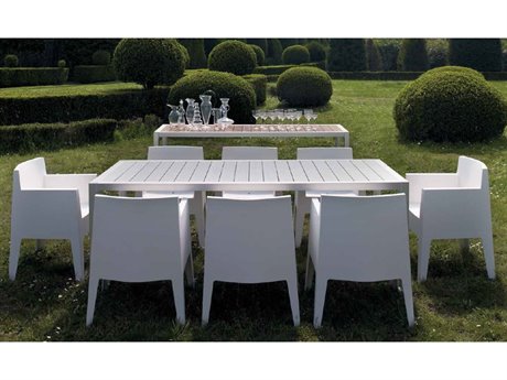 Driade Outdoor Toy Polypropylene Monobloc Dining Set in White