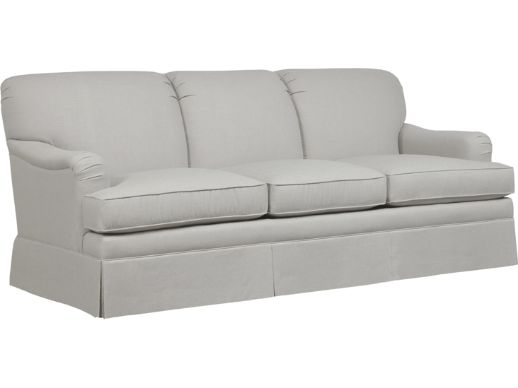 Duralee Stratford Tight Back Sofa with English Arm & Kick Pleat Skirt