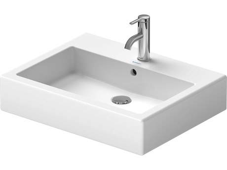 Duravit Vero 23'' Ceramic White High Gloss Sink with 3 Faucet Hole