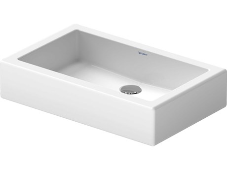 Duravit Vero 24'' Ceramic White High Gloss Washbowl Sink with No Faucet Hole