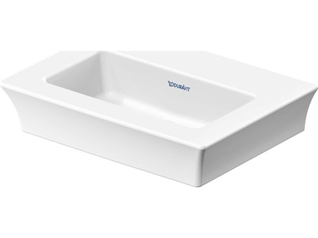 Duravit White Tulip 18'' White High Glosss Hand Sink with No Faucet Hole