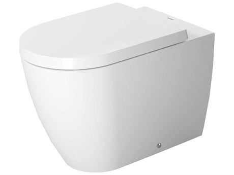 Duravit Me By Starck 15'' Ceramic White Satin Matte Floor-Mounted Toilet - 1.27 GPF - HygieneGlaze